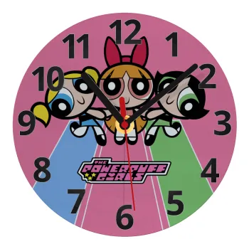 The powerpuff girls , Ρολόι τοίχου γυάλινο (20cm)
