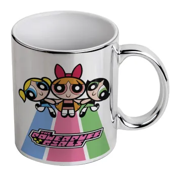 The powerpuff girls , Mug ceramic, silver mirror, 330ml
