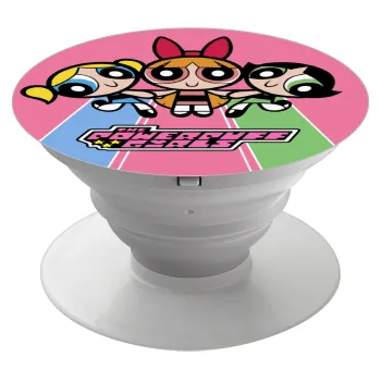 The powerpuff girls , Phone Holders Stand  White Hand-held Mobile Phone Holder