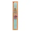 Easter Set, wooden keychain & aromatic flat Easter candle (30cm) (TURQUOISE)