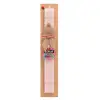 Easter Set, wooden keychain & scented flat Easter candle (30cm) (PINK)