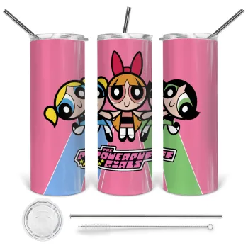 The powerpuff girls , Tumbler stainless steel 600ml, with metal straw & cleaning brush
