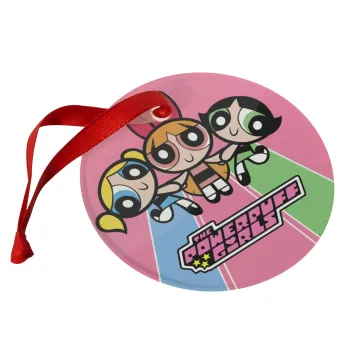 The powerpuff girls , Στολίδι Χριστουγεννιάτικο στολίδι γυάλινο 9cm