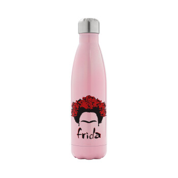 Frida, Metal mug thermos Pink Iridiscent (Stainless steel), double wall, 500ml