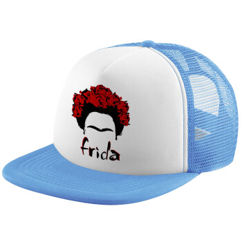 Frida, Καπέλο Soft Trucker με Δίχτυ Γαλάζιο/Λευκό