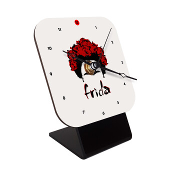 Frida, Επιτραπέζιο ρολόι ξύλινο με δείκτες (10cm)