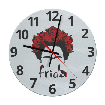 Frida, Ρολόι τοίχου γυάλινο (30cm)