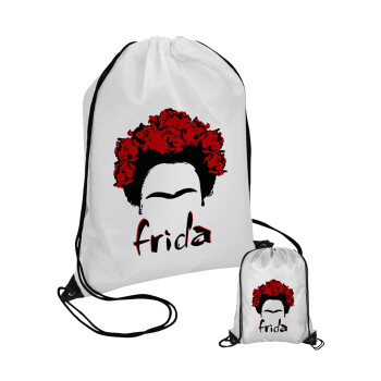 Frida, Τσάντα πουγκί με μαύρα κορδόνια (1 τεμάχιο)