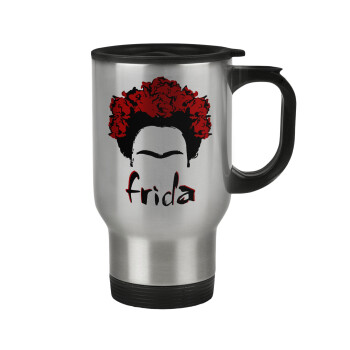 Frida, Stainless steel travel mug with lid, double wall 450ml