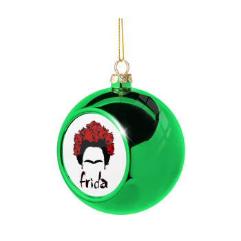 Frida, Green Christmas tree ornament ball 8cm