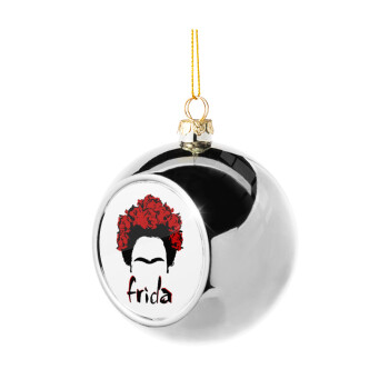 Frida, Χριστουγεννιάτικη μπάλα δένδρου Ασημένια 8cm