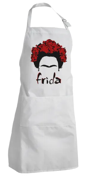 Frida — Ποδιά μαγειρικής Σεφ Ολόσωμη Ενήλικων (με ρυθμιστικά και 2 τσέπες, one size)