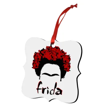 Frida, Christmas ornament polygon wooden 7.5cm