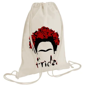 Frida, Backpack bag GYMBAG natural (28x40cm)