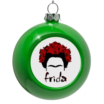 Frida, Green Christmas tree ornament bauble 8cm