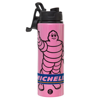 Michelin, Metallic water bottle with safety lid, 850ml aluminum