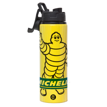 Michelin, Metallic water bottle with safety lid, 850ml aluminum
