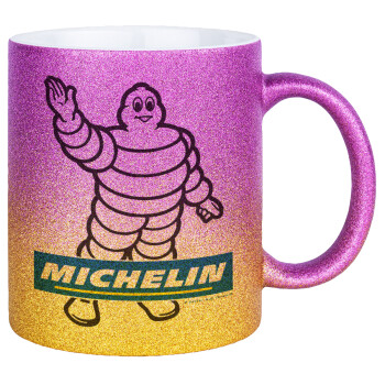 Michelin, Κούπα Χρυσή/Ροζ Glitter, κεραμική, 330ml