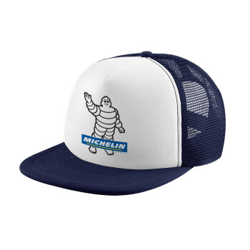 Michelin, Καπέλο Ενηλίκων Soft Trucker με Δίχτυ Dark Blue/White (POLYESTER, ΕΝΗΛΙΚΩΝ, UNISEX, ONE SIZE)