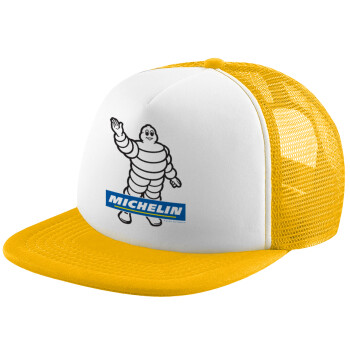 Michelin, Καπέλο Ενηλίκων Soft Trucker με Δίχτυ Κίτρινο/White (POLYESTER, ΕΝΗΛΙΚΩΝ, UNISEX, ONE SIZE)