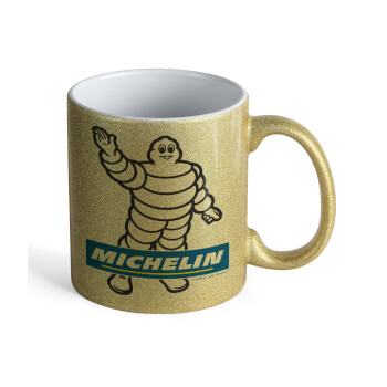 Michelin, Κούπα Χρυσή Glitter που γυαλίζει, κεραμική, 330ml