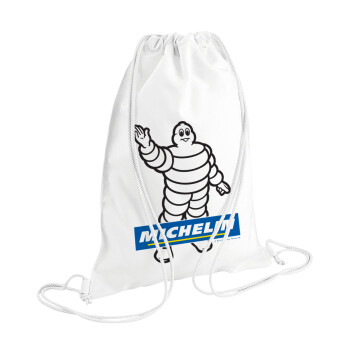 Michelin, Τσάντα πλάτης πουγκί GYMBAG λευκή (28x40cm)