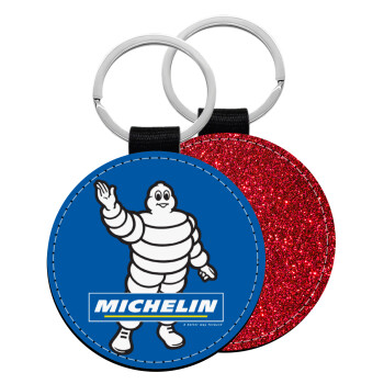 Michelin, Μπρελόκ Δερματίνη, στρογγυλό ΚΟΚΚΙΝΟ (5cm)