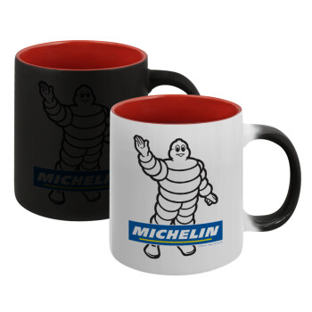 Michelin, Κούπα Μαγική εσωτερικό κόκκινο, κεραμική, 330ml που αλλάζει χρώμα με το ζεστό ρόφημα (1 τεμάχιο)