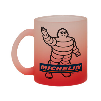 Michelin, Κούπα γυάλινη δίχρωμη με βάση το κόκκινο ματ, 330ml