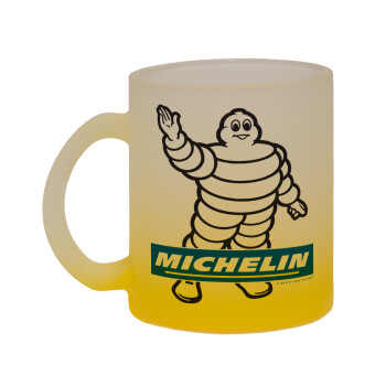 Michelin, Κούπα γυάλινη δίχρωμη με βάση το κίτρινο ματ, 330ml