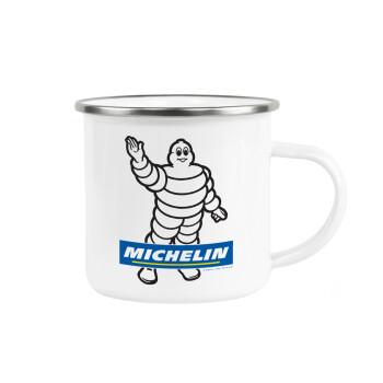 Michelin, Metallic enamel cup white 360ml