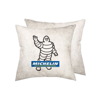 Michelin, Μαξιλάρι καναπέ Δερματίνη Γκρι 40x40cm με γέμισμα