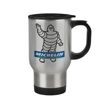 Michelin, Stainless steel travel mug with lid, double wall 450ml