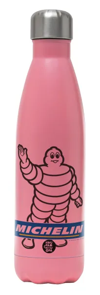 Michelin — Metal mug thermos Pink Mat (Stainless steel), double wall, 500ml