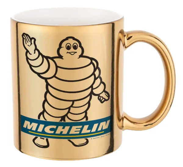 Michelin — Mug ceramic, gold mirror, 330ml