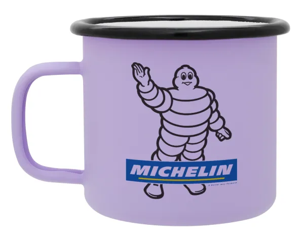 Michelin — Metal enamel mug, matte light pastel purple, 360ml