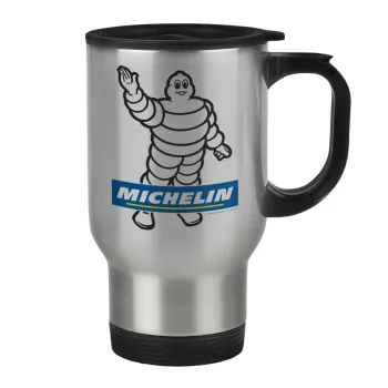 Michelin, Κούπα ταξιδιού ανοξείδωτη με καπάκι, διπλού τοιχώματος (θερμό) 450ml