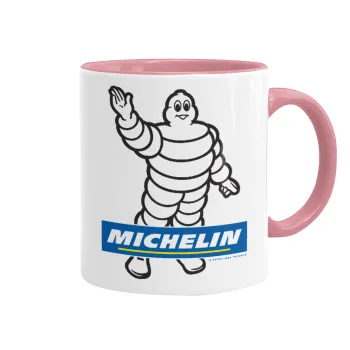 Michelin, Mug colored pink, ceramic, 330ml