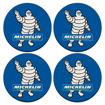 Michelin, ΣΕΤ 4 Σουβέρ ξύλινα στρογγυλά (9cm)