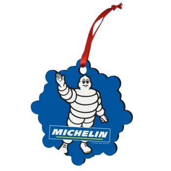 Michelin, Christmas ornament snowflake wooden 7.5cm