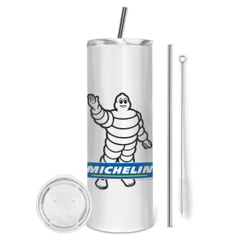 Michelin, Tumbler stainless steel 600ml, with metal straw & cleaning brush