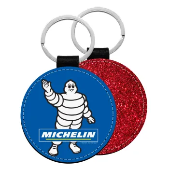 Michelin, Μπρελόκ Δερματίνη, στρογγυλό ΚΟΚΚΙΝΟ (5cm)