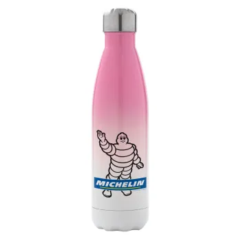 Michelin, Metal mug thermos Pink/White (Stainless steel), double wall, 500ml