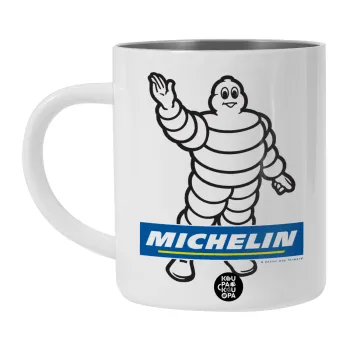Michelin, BIG Mug Stainless steel double wall (450ml, White)