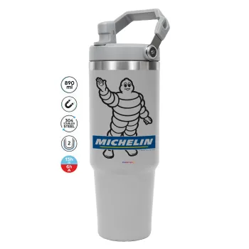 Michelin, GREY color, 890ml (30oz) stainless Steel Tumbler with Handle