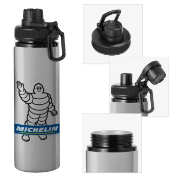 Michelin, Metallic water bottle with safety cap, 850ml aluminum