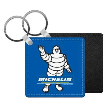 Michelin, Μπρελόκ Δερματίνη, τετράγωνο ΜΑΥΡΟ (5x5cm)
