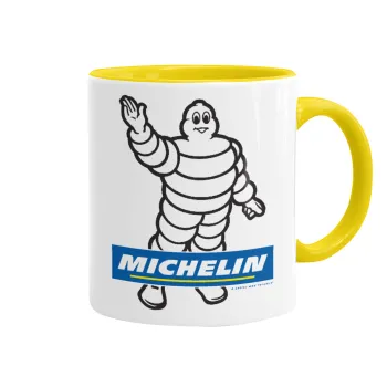 Michelin, Κούπα χρωματιστή κίτρινη, κεραμική, 330ml