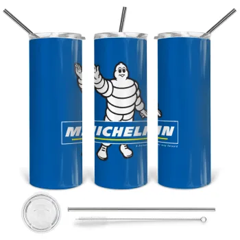 Michelin, Tumbler stainless steel 600ml, with metal straw & cleaning brush
