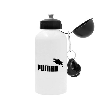 Pumba, Metal water bottle, White, aluminum 500ml